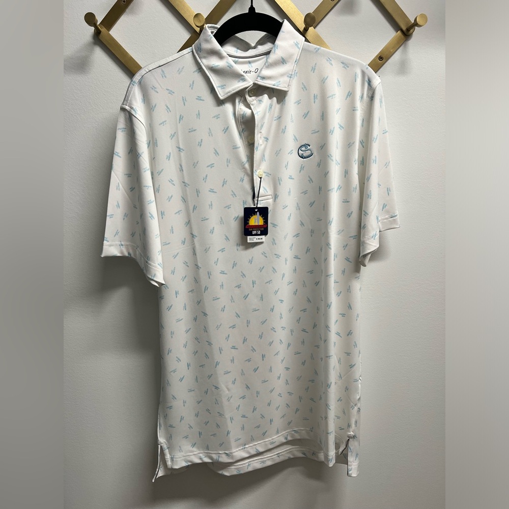 Johnnie-O Polo with Sweetens Cove embroidered logo